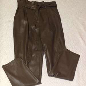 Lucy Paris Olive Faux Leather Pants